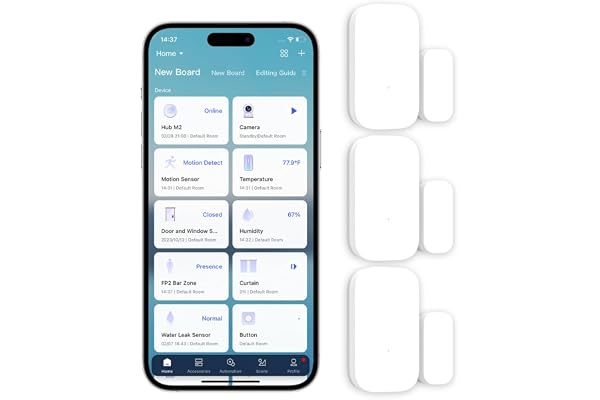 Aqara Zigbee Door and Window Sensor 3 Pack, Wireless Contact Sensor, Home Automation, Requires Aqara Hub (not 3rd-Party), Zig