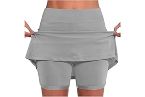 Skorts for Woman Tummy Control Mini Skirt with Shorts Underneath High Waisted Dressy Casual Flowy Boho Skort 2026