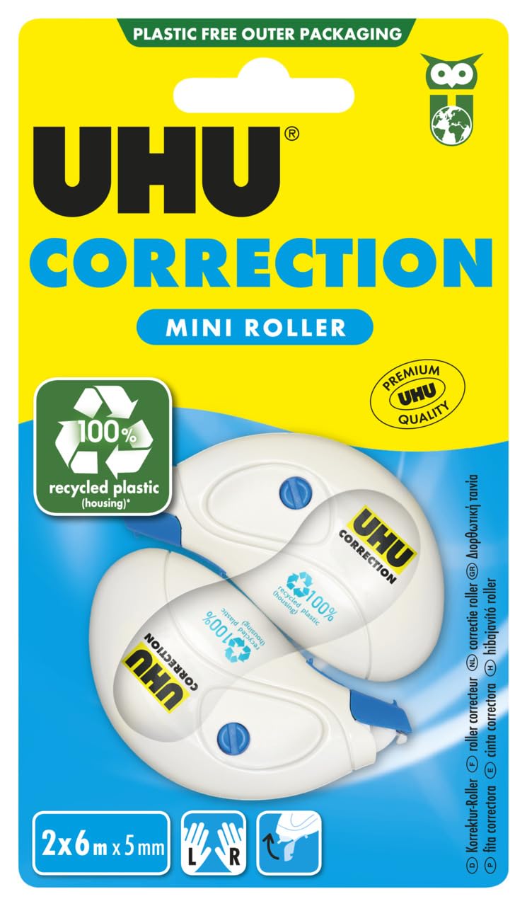 UHU 50710 2 Correction Tape Rollers 5 mm 6 metres