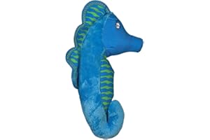 Spunky Pup Clean Earth Recycled Seahorse Dog Toy | Made from 100% Recycled Water Bottles | Eco-Friendly | Squeaker | Plush Toy for Small to Medium Dogs | Made in The USA