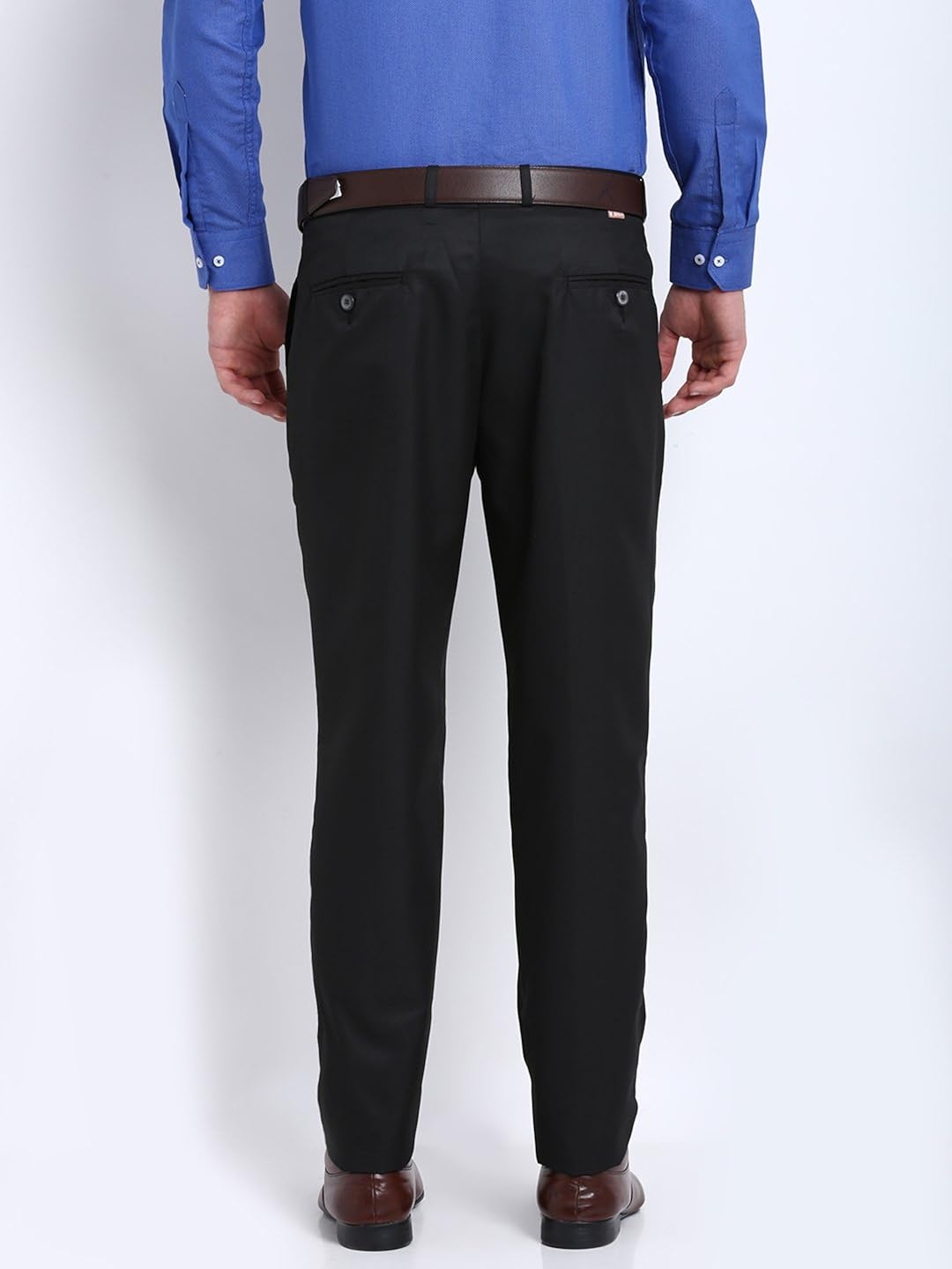 m express men's slim fit formal trousers