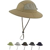 LLmoway UPF 50+ Sun Hat for Men Women Wide Brim Breathable Adjustable Windproof Outdoor Fishing Hiking Hat Foldable Packable