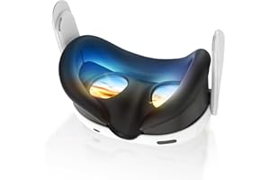 OURVR Silicone Face Cover Pad Compatible with Meta/Oculus Quest 3 Headset Accessories (Black)