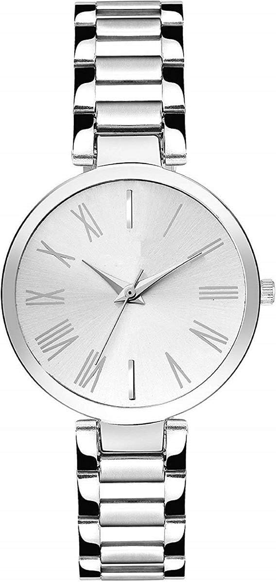 RAHIENTERPRISE Casual White Dial Silver Metal Belt Analog Women's Watch