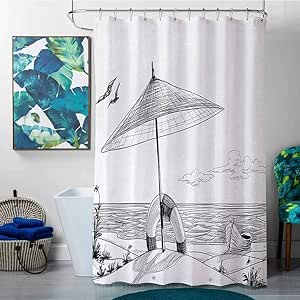 StarsART - Cortinas de Ducha de plástico para Playa, diseño de Dibujo