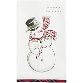 Mud Pie Christmas Celebrate The Season Tartan Trim Towel