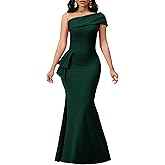 Formal Dresses for Women Cocktail Sexy Off Shoulder Floor Length Long Evening Party Dress with Zipper