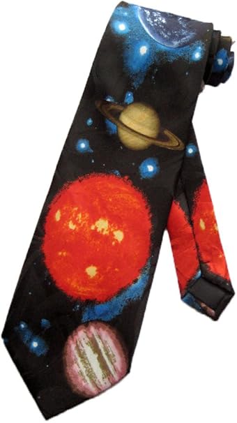 Steven Harris Cravate Planete Du Systeme Solaire Noir Taille