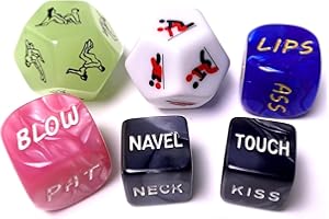 Sex Dice 6pcs With Positions - Adult Date Night Game for Couples, Naughty Bedroom Fun
