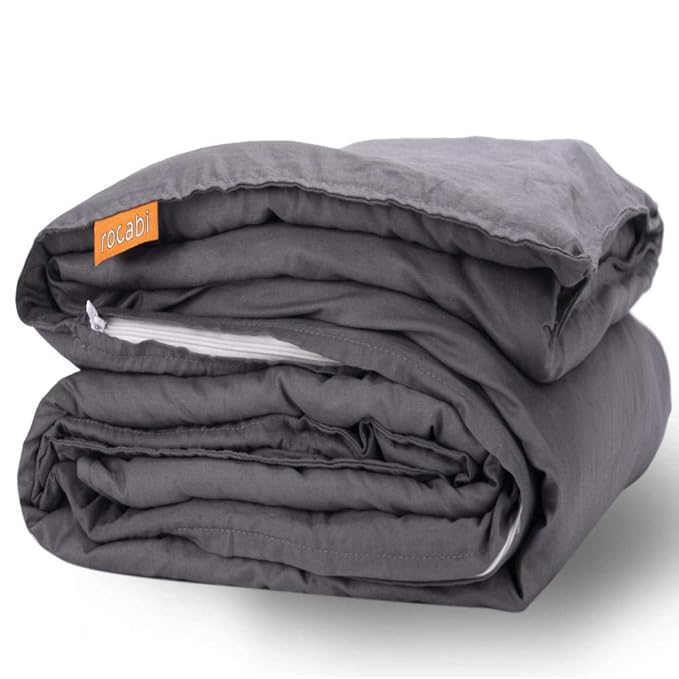 rocabi 5 lbs Kids Weighted Blanket & Breathable Cotton Cover Luxury Set