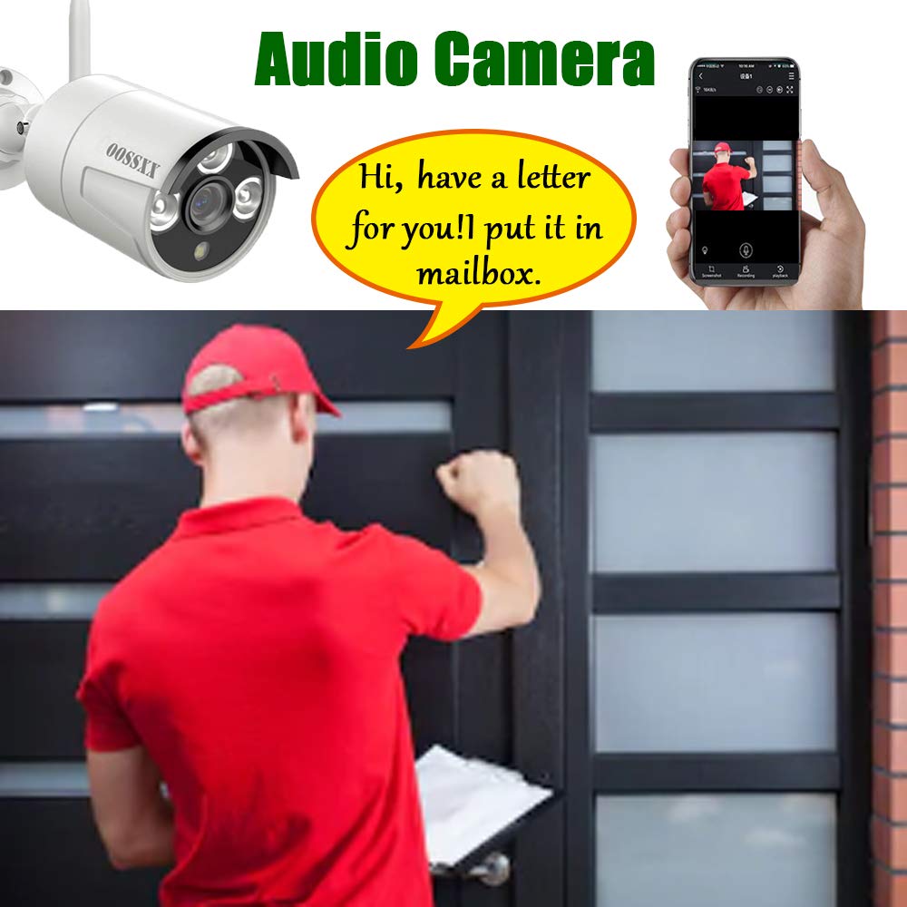 【2020 Update】 10 inch Screen HD 1080P OOSSXX 8Channel Outdoor Wireless