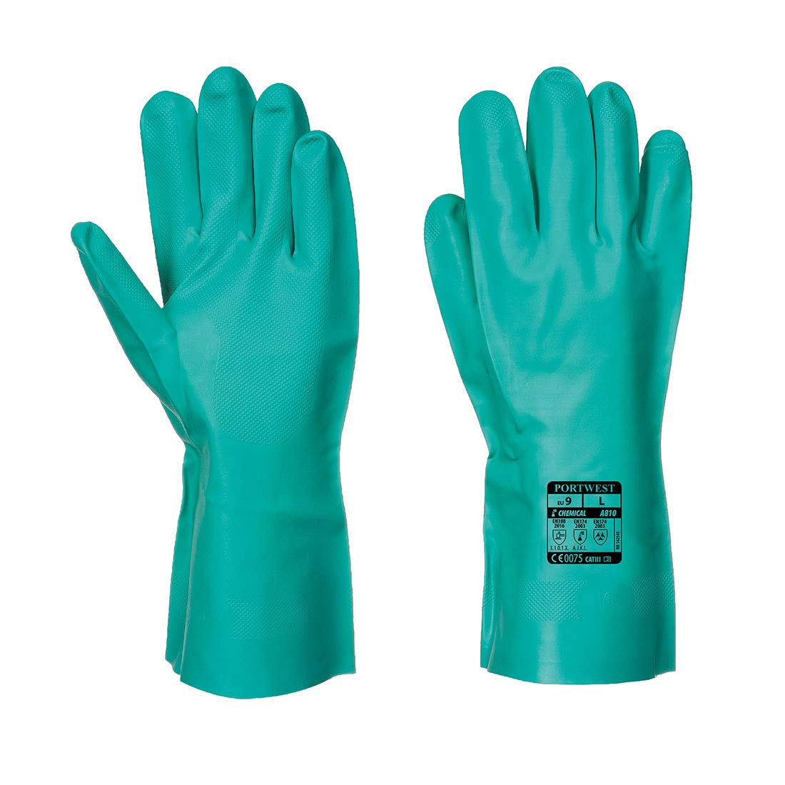 Portwest A810 Nitrosafe Chemical Gauntlet Green, Small