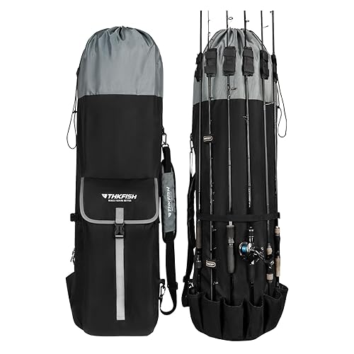 THKFISH Fishing Rod Bag Oxford Cloth Fishing Pole Travel Case
