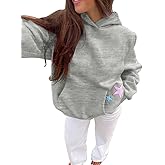 Cute Hoodies for Teen Girls Women Y2k Star Graphic Oversized Sweatshirt Long Sleeve Aesthetic Preppy Hooded Streetwear