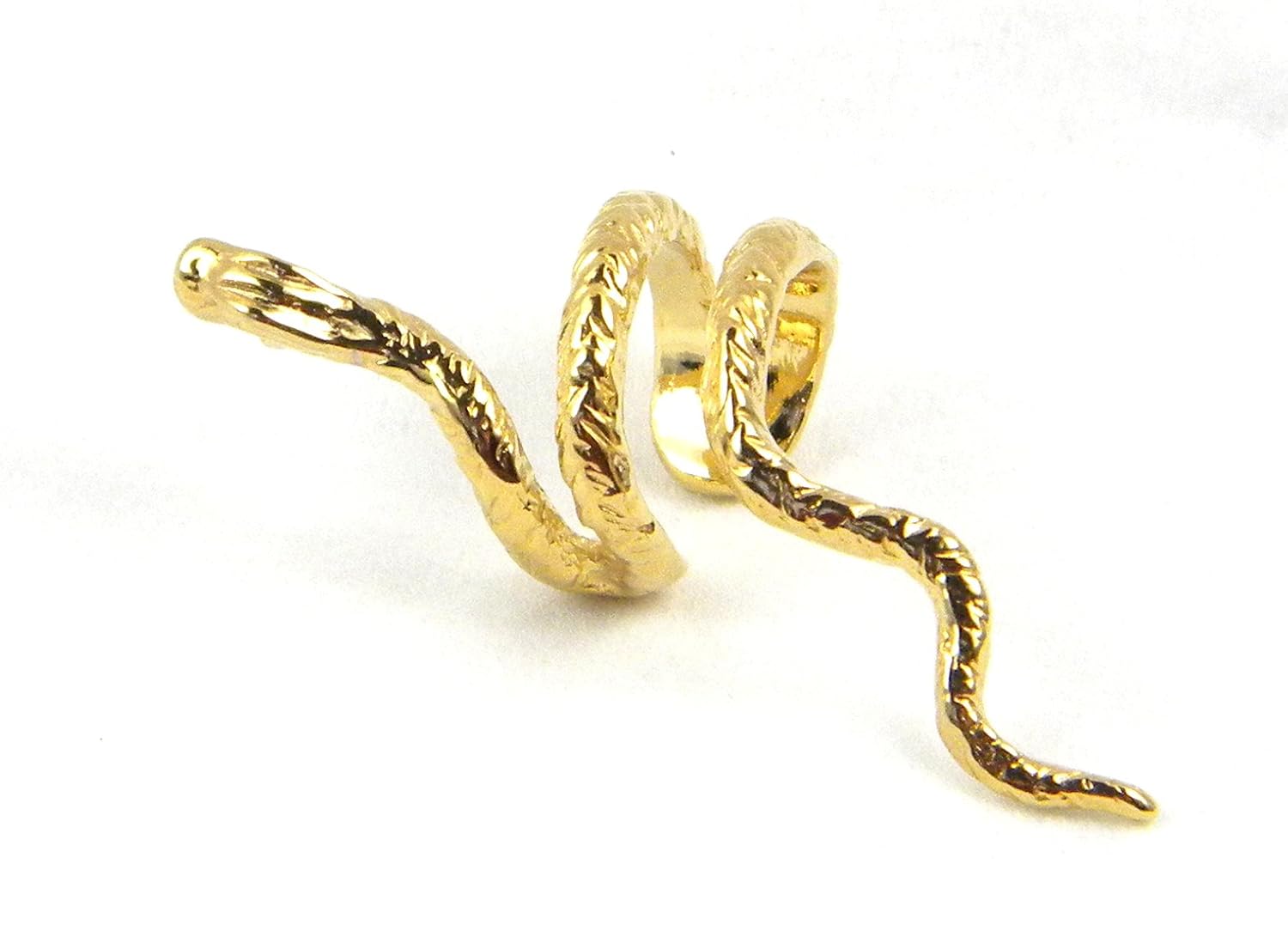 Snake Serpent Ear Cuff Left Gold Vermeil Earring