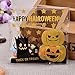 Smartcoco 100pcs Spooky Pumpkin Halloween Trick or Treat Plastic Candy Bags for Party Favors, Snacks, Decoration, Children Arts & Crafts, Event Supplies