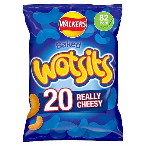 Walkers Wotsits Really Cheesy Multipack Snacks Crisps 20x16.5g