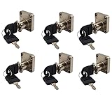 6 Sets Purocean Keyed Alike Desk Drawer Locks