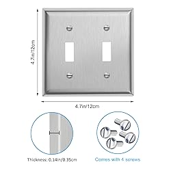 Toggle Light Switch Decorator Metal Wall Plate