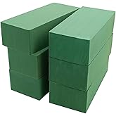 Worown 6 Pack Floral Foam Blocks, Green Foam for Flower Arrangements, Flower Foam Blocks for Wedding, Showroom and Garden Dec