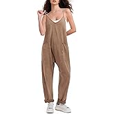 EXLURA Womens Casual Summer Jumpsuits 2026 Romper Bib Outfits Beach Vacation Denim Trendy Fashion Overalls with Pockets