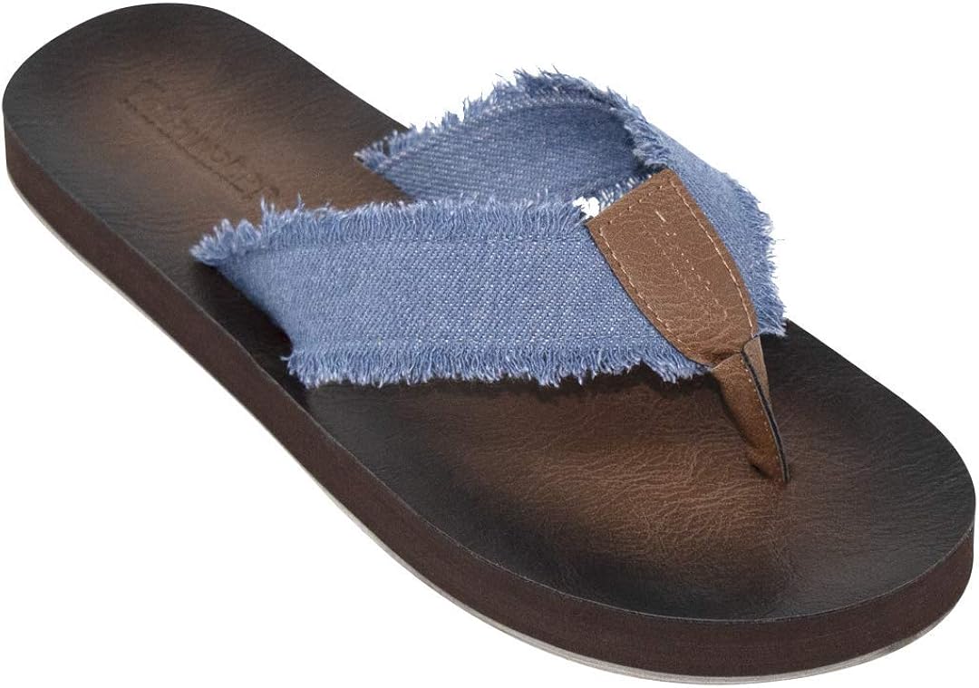 blue jean flip flops