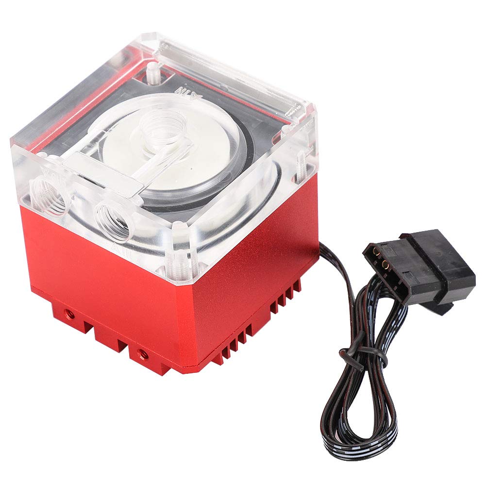 Fast Heat Dissipation Computer Pump, 3000RPM 800L/H Flow 3.5 Meters Pump, PC Cooling Pump (red)