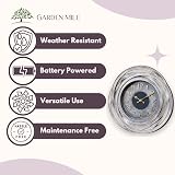 HomeZone Large Silver Wall Clock 51cm Waterproof Indoor Outdoor Decor view 5