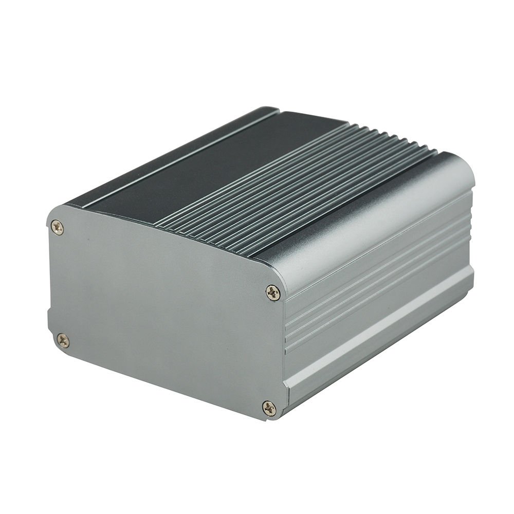 Eightwood Aluminum Project Enclosure Box Electronic Case for PCB Circuit Board DIY- 4.32 x 3.74 x 2.17 inch (L*W*H) Built-in Slot Extrusion Box