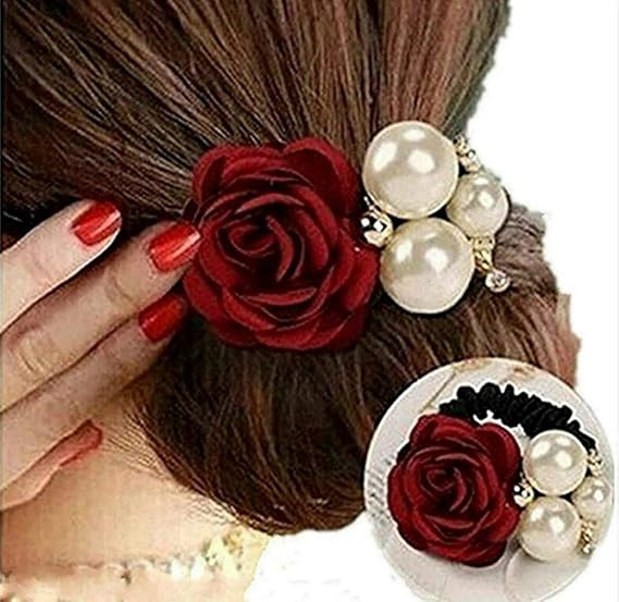 Amazon Y T レディース 大人可愛い ローズ 薔薇 フラワー 大ぶり