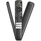 Voice Replacement Remote for TCL Google TV Remote, for TCL Q6/Q7/QM8/S3/S4 | for TCL Google TV (Q6/Q7/QM8/S3/S4) remote: pair Assist+HOME+OK 5s, 6 app shortcuts, 2 AAA. Not for Roku TVs