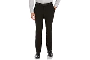 Perry Ellis Men's Portfolio Slim Fit Dress Pants with Active Waistband, Non-Iron Stretch Premium Fabric, Lightweight Durable