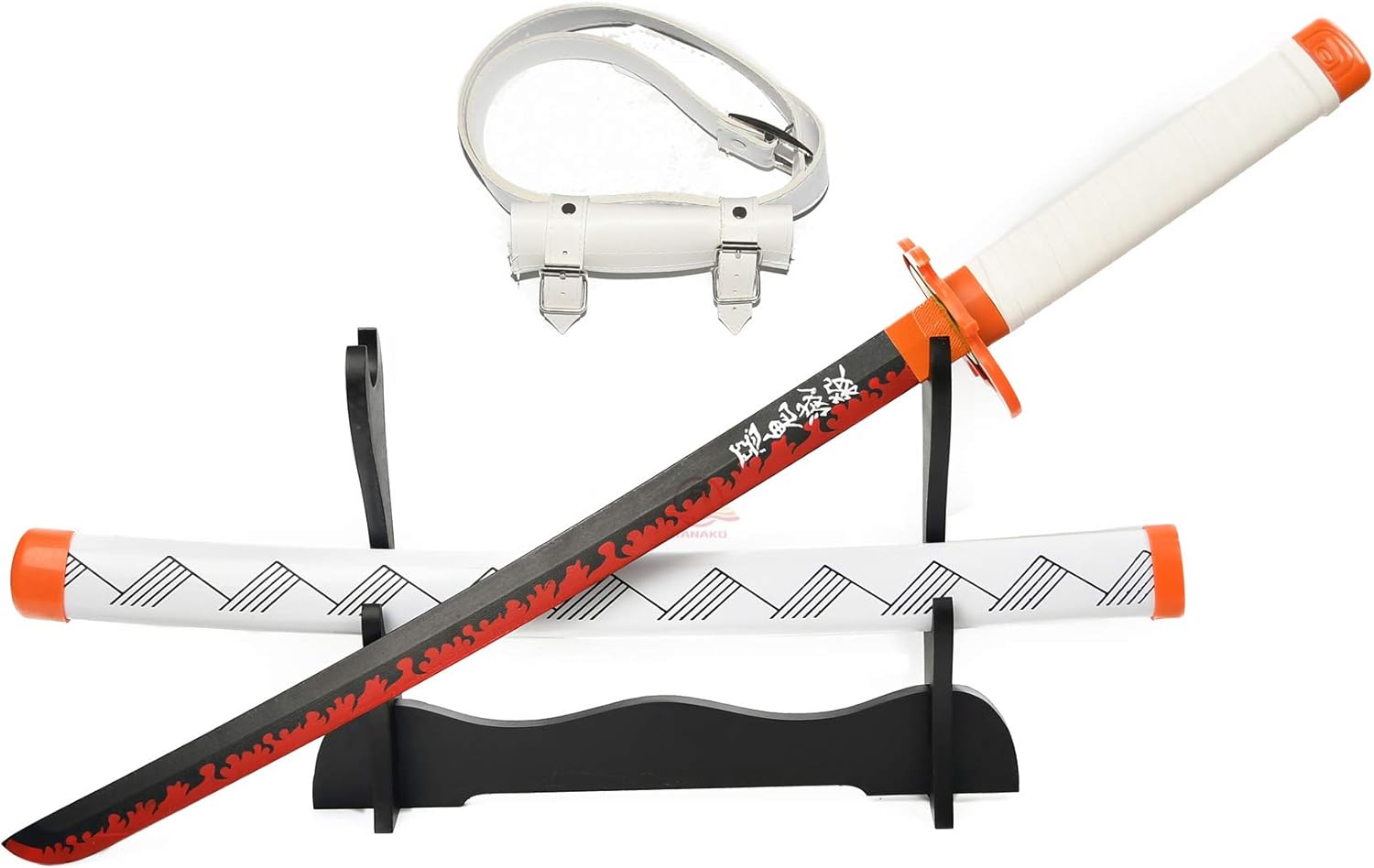 amazon co jp ranako 色変わりの刀 鬼滅の刃 煉獄 杏寿郎 コスプレ ミニ日輪刀 子供用 れんごく きょうじゅろう 76cm 飾り物 かたな インテリア 木製刀 美術刀 置物 日本刀 本格的 おしゃれ ホビー