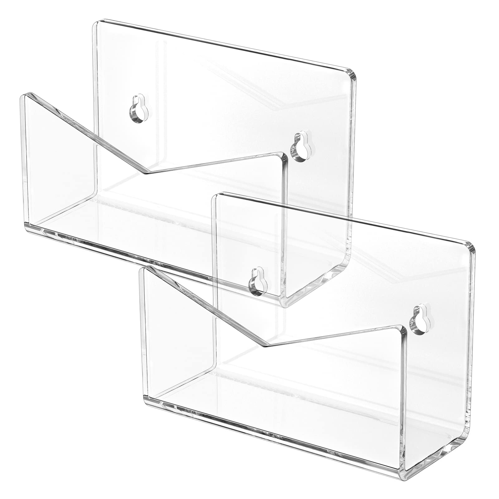 Photo 1 of Richboom Acrylic Mail Holder, Envelope Holder for Desk Countertop Letter Holder for Home Office School (1 Section Clear - 2 Pack)
