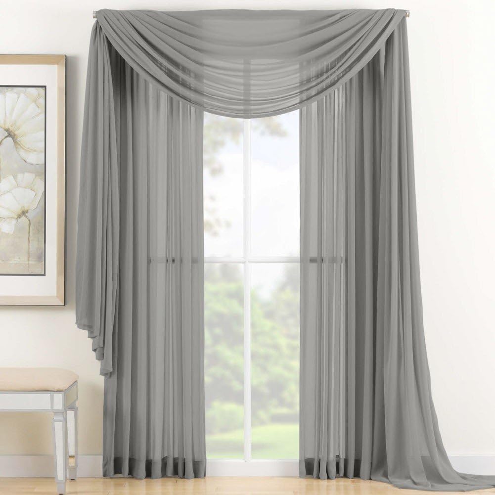Best sheer curtains for living room with valance