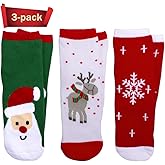 WTTORDE 3 PCS Cute Kid Sock Warm Winter Crew Socks Unisex Cotton Socks Xmas Gift