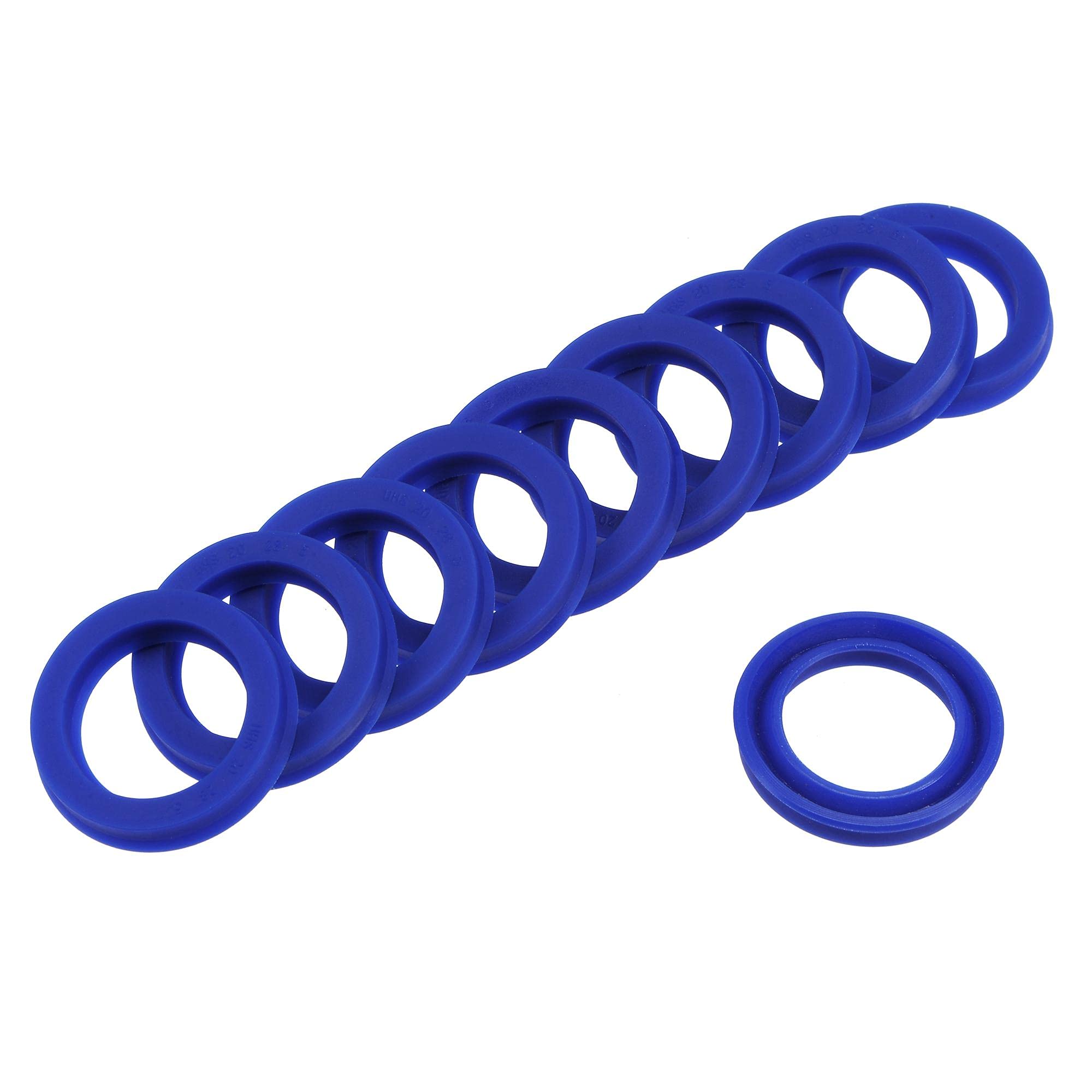 Photo 1 of *******missing part****

uxcell UHS Radial Shaft Seal 20mm ID x 28mm OD x 5mm Width PU Oil Seal, Blue Pack of 10
