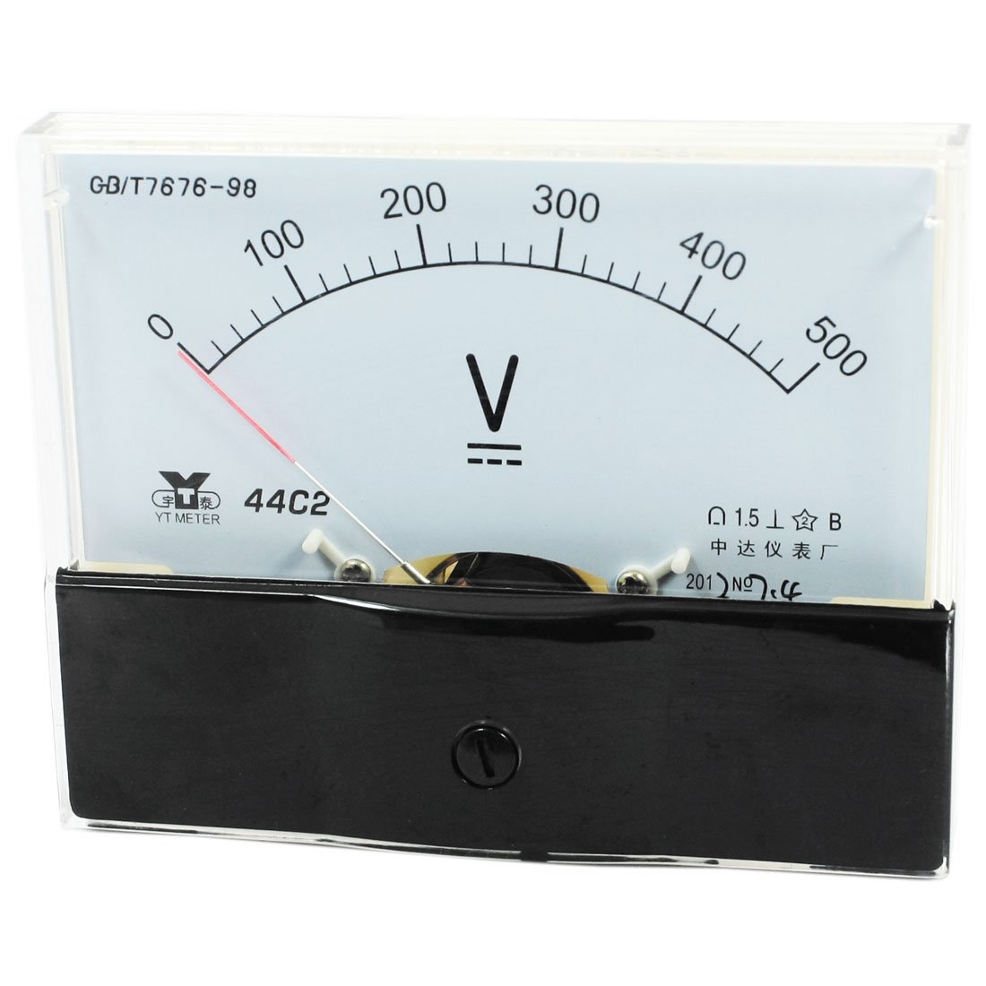 Sourcingmap Analog Panel Voltmeter Volt Meter DC 0-500V Measuring Range 44C2