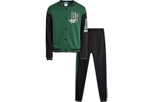 Pro Athlete Boys Sweatsuit Set - 2 Piece Fleece Varsity Jacket and Boys Jogger Sweatpants Set Youth Kids Activewear (8-16)