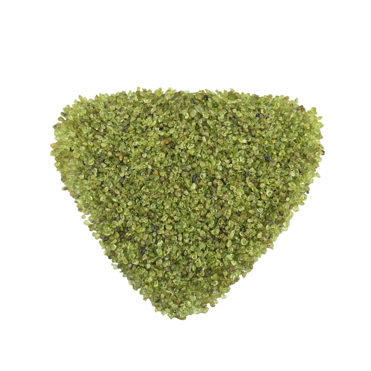 Nupuyai 0.5lb Olivine Peridot Crystal Chip Stones, Irregular Shape Tumbled Crushed Healing Stones Quartz Rocks for Home Decor