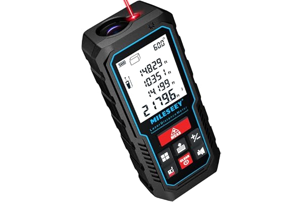 229Ft Laser Measure Device, Mileseey Digital Laser Tape Measure with Upgraded Electronic Angle Sensor, ±2mm Accuracy, Area Me