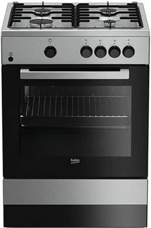 BEKO fsg62000dxl Cocina de Gas Acero Inoxidable 4 Fogones, 60 cm/64 L :  250.47: Amazon.es: Grandes electrodomésticos