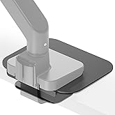 ARES WING Steel Monitor Mount Reinforcement Plate for Thin, Glass and Other Fragile Tabletop, Steel Monitor Stand Plate Compatible with Most C-Clamp and Grommet Monitor Arms, Black