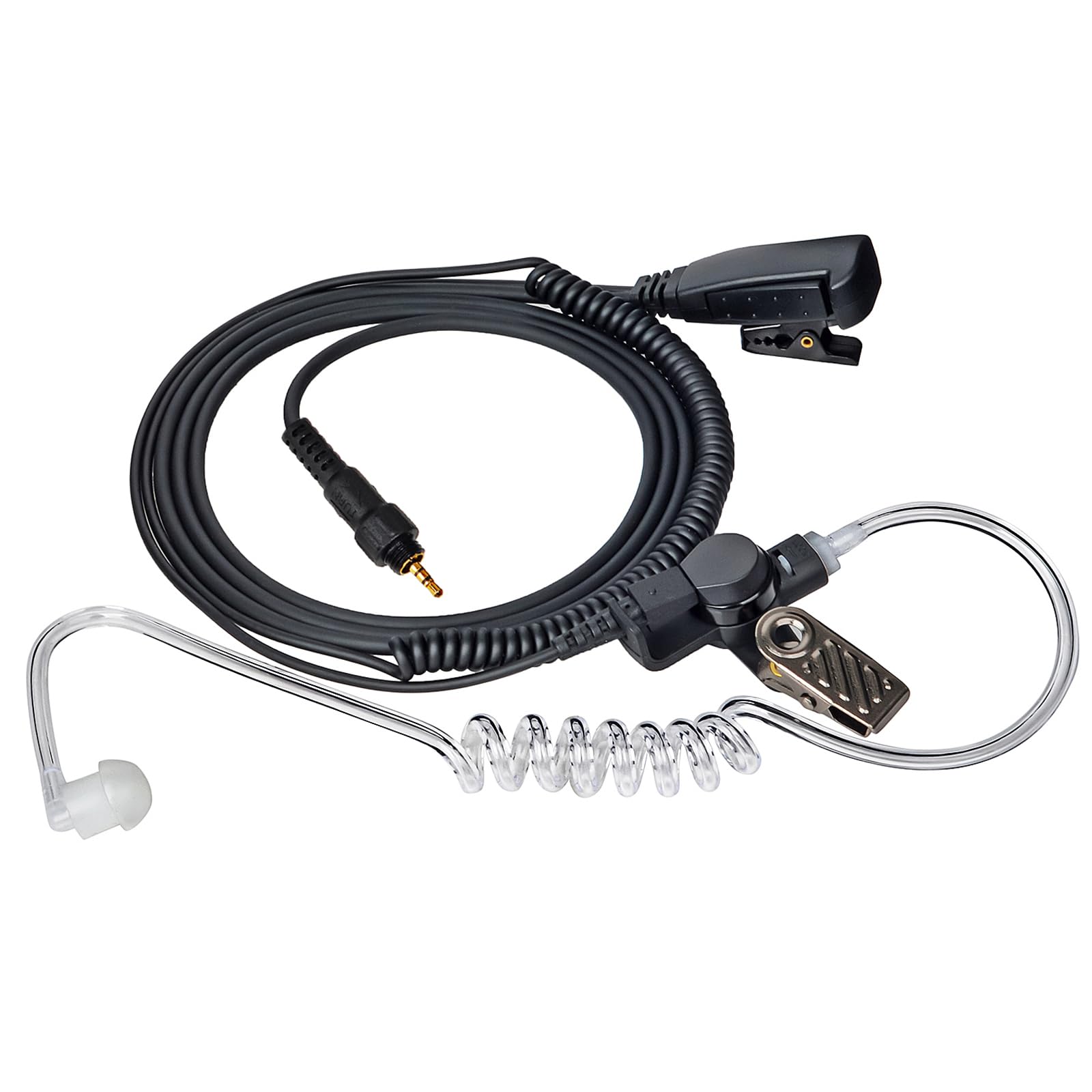 HYS Acoustic Tube Radio Earpiece Compatible with Motorola CLP1040 CLP1060 CLP446 ect digital radio, Headset with Microphone and PTT