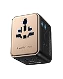 MOMAX Mini Universal Travel Adapter, GaN 70W