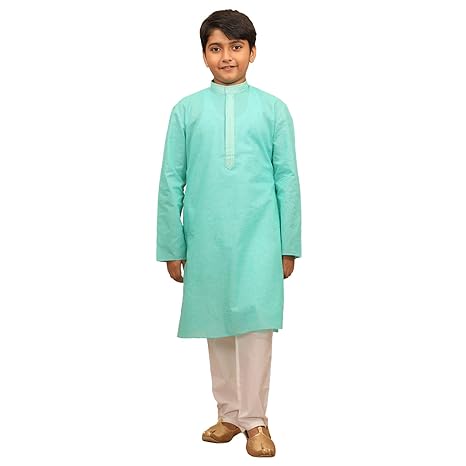 Solid Plain Kurta and Pyjama Set For Boys