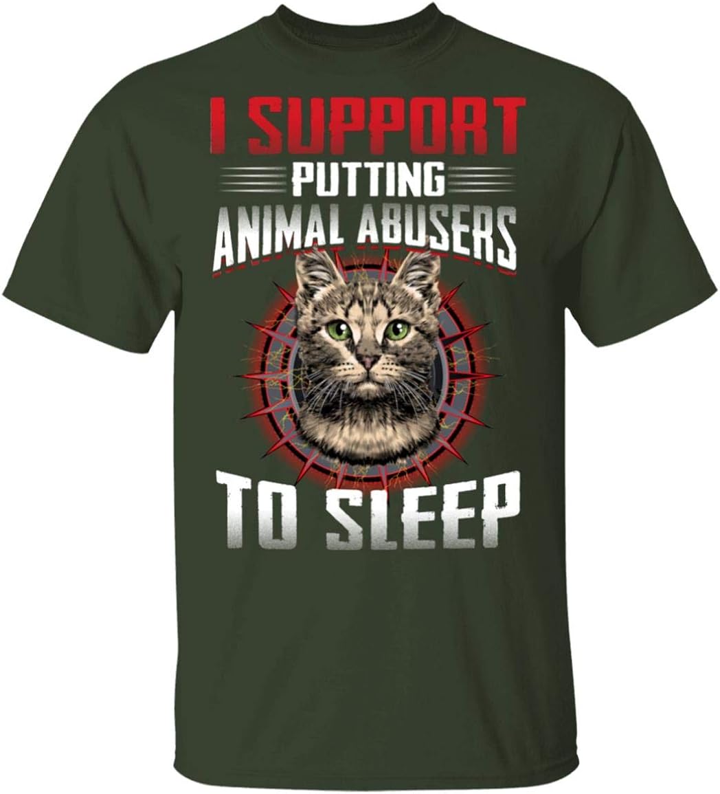 I Support Putting Animal Abusers to Sleep Cat TShirt V