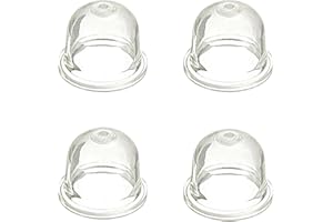 Uorimy 4-Pack Transparent Carburetor Small Primer Bulb Replacement for 188-12 188-12-1 188-14 188-14-1 ZAMA 0057030 Sthil 41331212700 Echo 12318140630 Homelite 01201 UP04802 Carb Primer Bulb (19mm)