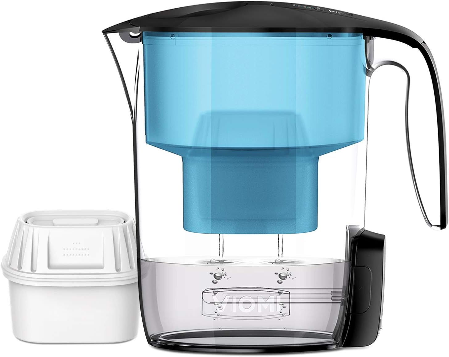 VIOMI XIAOMI Water Filter Jug, 3.5L Ultraviolet Disinfection Water Filter Pitcher, 7-Stage Filtration System Water Filter Purifier with Filter Change LED Indicator Light and 1 Filter Cartridge