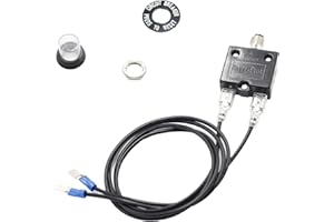 DKAIKAI 3A Manual Reset Push-Button Circuit Breaker Fuse for HVAC Tools, 32V Low Voltage Protection - Resettable Fuse Tester with Hex Nut & Grip Ring